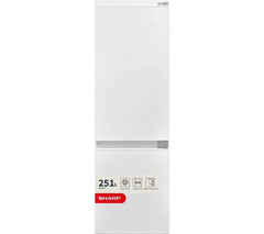 New Graded SHARP SJ-BE250M1XS-EN Integrated 70/30 Fridge Freezer RRP£379 R32