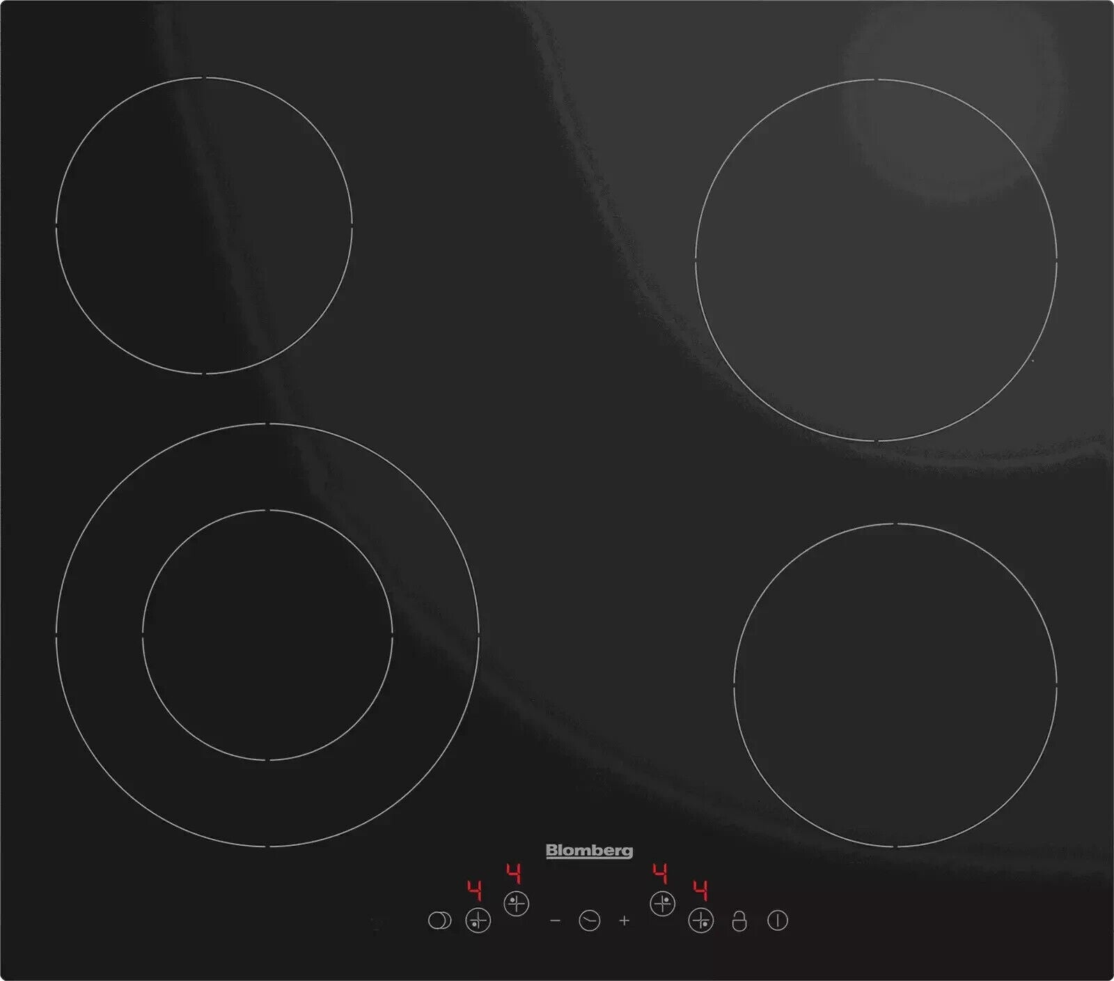 New Graded Beko MKN54212 58cm Ceramic Hob - Black D70