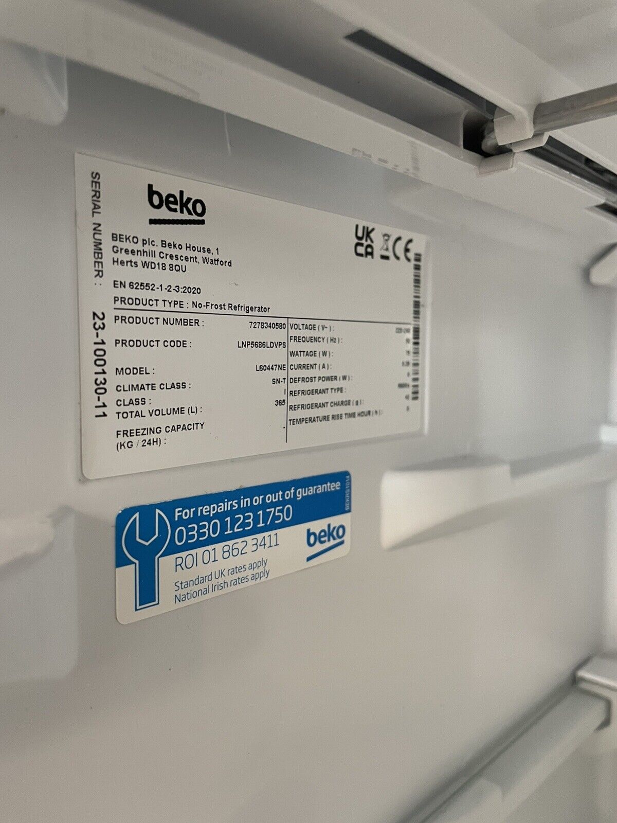 New Graded Stainless Steel Beko LNP5686LDVPS  365ltr Larder Fridge RRP £649 -X49 New Graded Stainless Steel Beko LNP5686LDVPS  365ltr Larder Fridge RRP £649 -X49