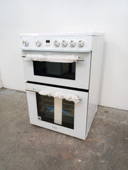 New Graded Hisense HDE3211BWUK 60cm Double Electric Cooker-White RRP£399 N81