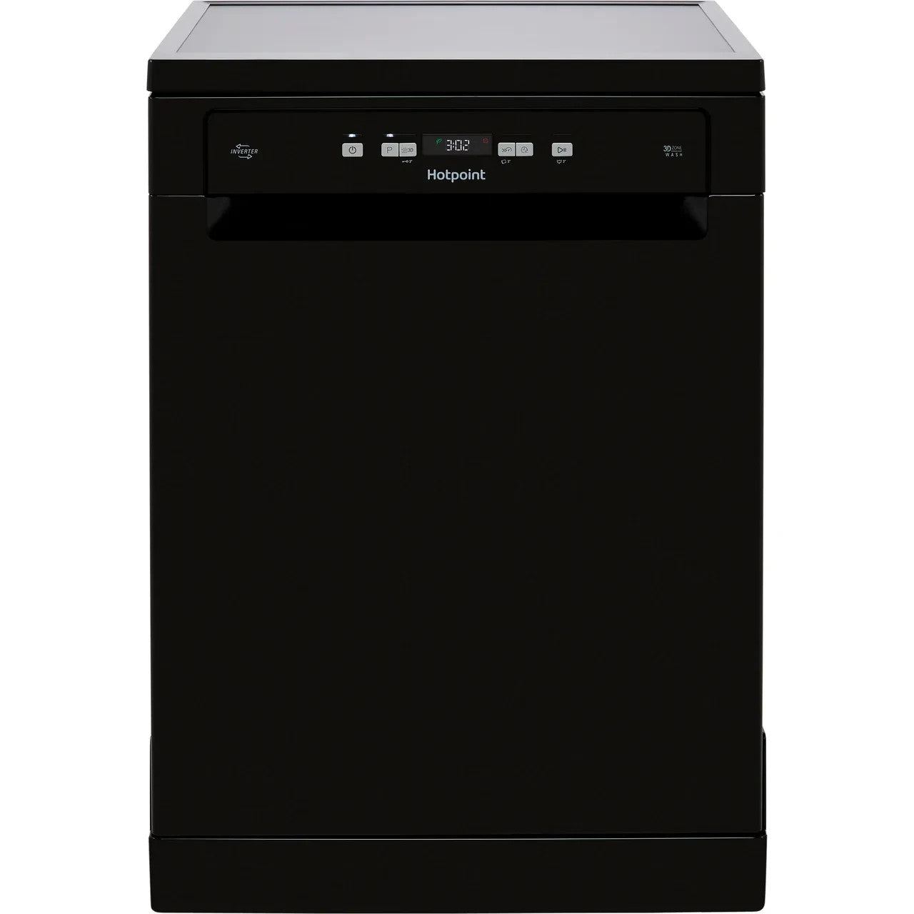 New Graded Hotpoint HFC3C26WCBUK Full Size Dishwasher - Black F42