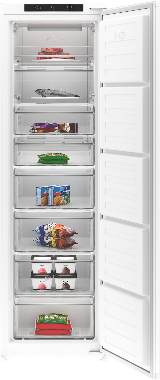 New Graded Beko FNT4454I Integrated Tall Freezer RRP £679 UK Del M29