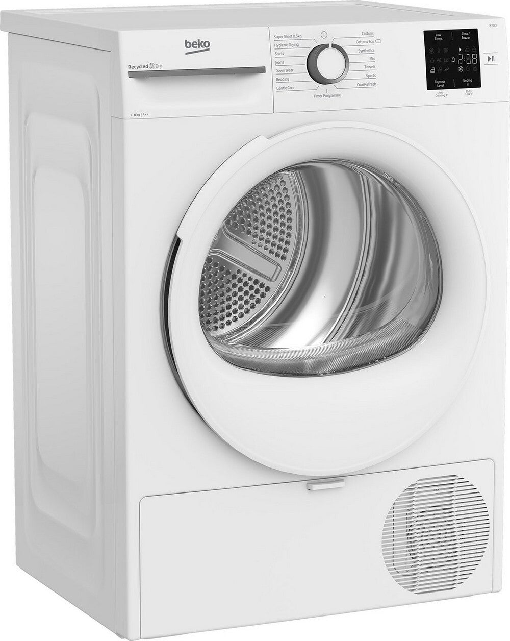 New Graded Beko BM3T3823W 8kg Heat Pump Tumble Dryer RRP £449 D17