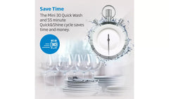 New Graded White Beko DVS04X20W Slimline Dishwasher RRP£299- F22