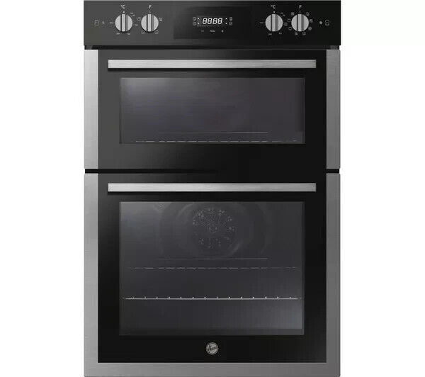 New Graded HOOVER HO9DC3UB308BI Electric Built-in Double Oven RRP £429 (A1)