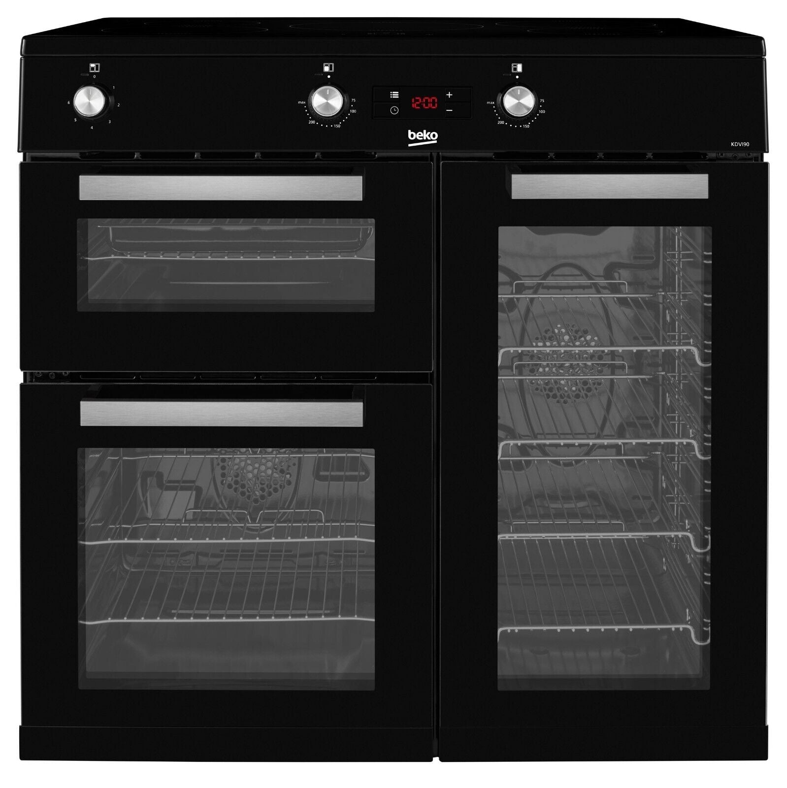 New Graded Black Beko KDVI90K 90cm Induction Range Cooker- UK Del Y2