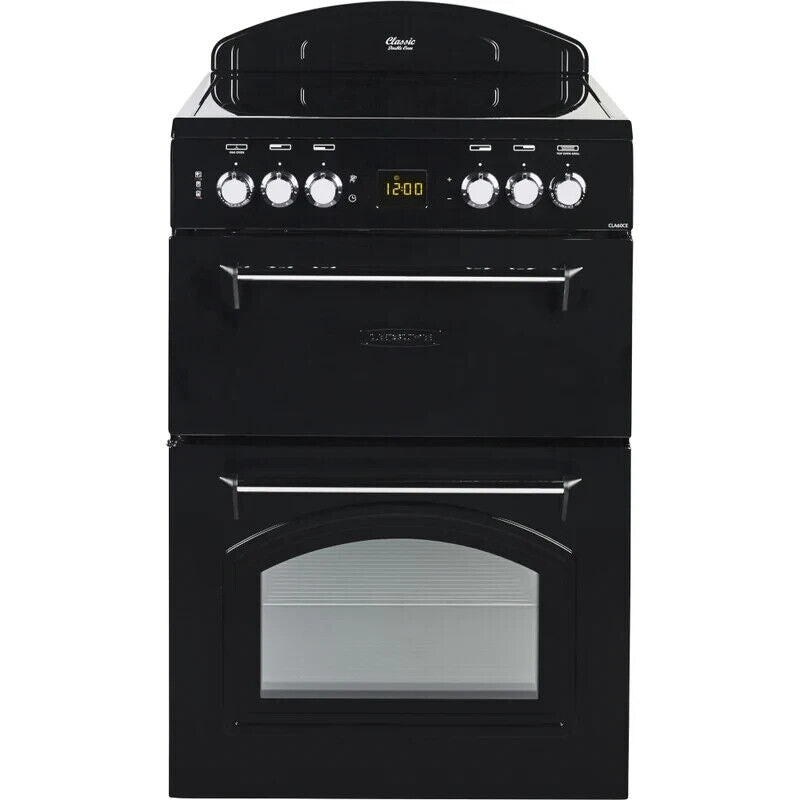 New Graded Leisure CLA60CEK Black Ceramic Electric Cooker with Double Oven H12
