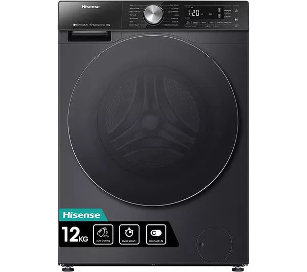 New Graded HISENSE 5S Series Auto WF5S1245BB WiFi 12 kg Washing Machine R55