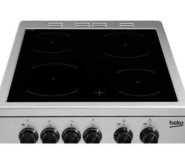 New Graded Silver Beko KDC5422AS  50 cm Electric Ceramic Cooker - RRP£399 W16 New Graded Silver Beko KDC5422AS  50 cm Electric Ceramic Cooker - RRP£399 W16