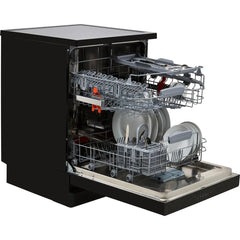 New Graded Hotpoint HFC3C26WCBUK Full Size Dishwasher - Black F42
