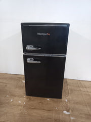 New Graded Black Montpellier MAB2035EK Retro Undercounter Fridge Freezer P23