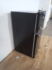 New Graded Black Montpellier MAB2035EK Retro Undercounter Fridge Freezer P23