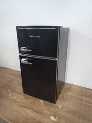 New Graded Black Montpellier MAB2035EK Retro Undercounter Fridge Freezer P23