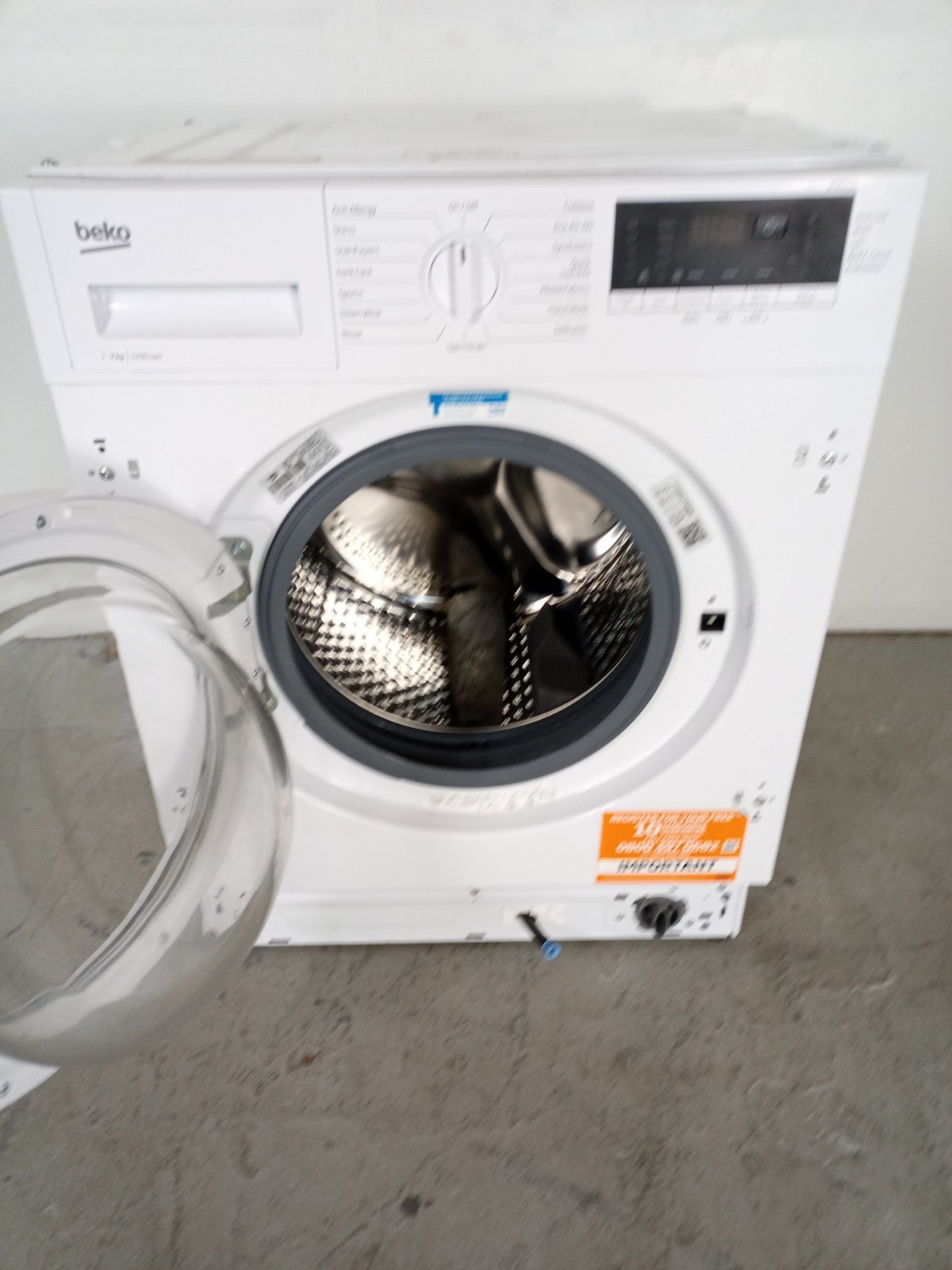 New Graded Beko WTIK7211 Integrated 7 kg 1200 Spin Washing Machine Y14