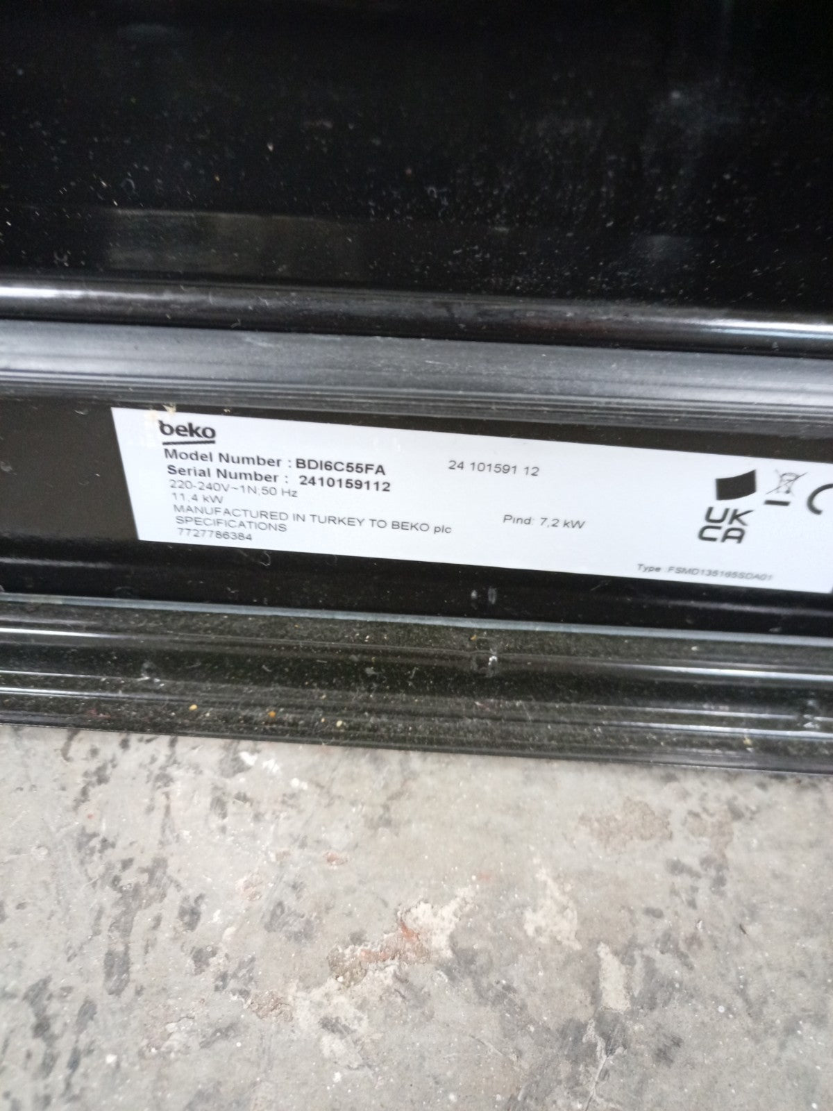 New Graded Beko BDI6C55FA 60 cm Electric Induction Cooker Anthracite RRP£679 V6