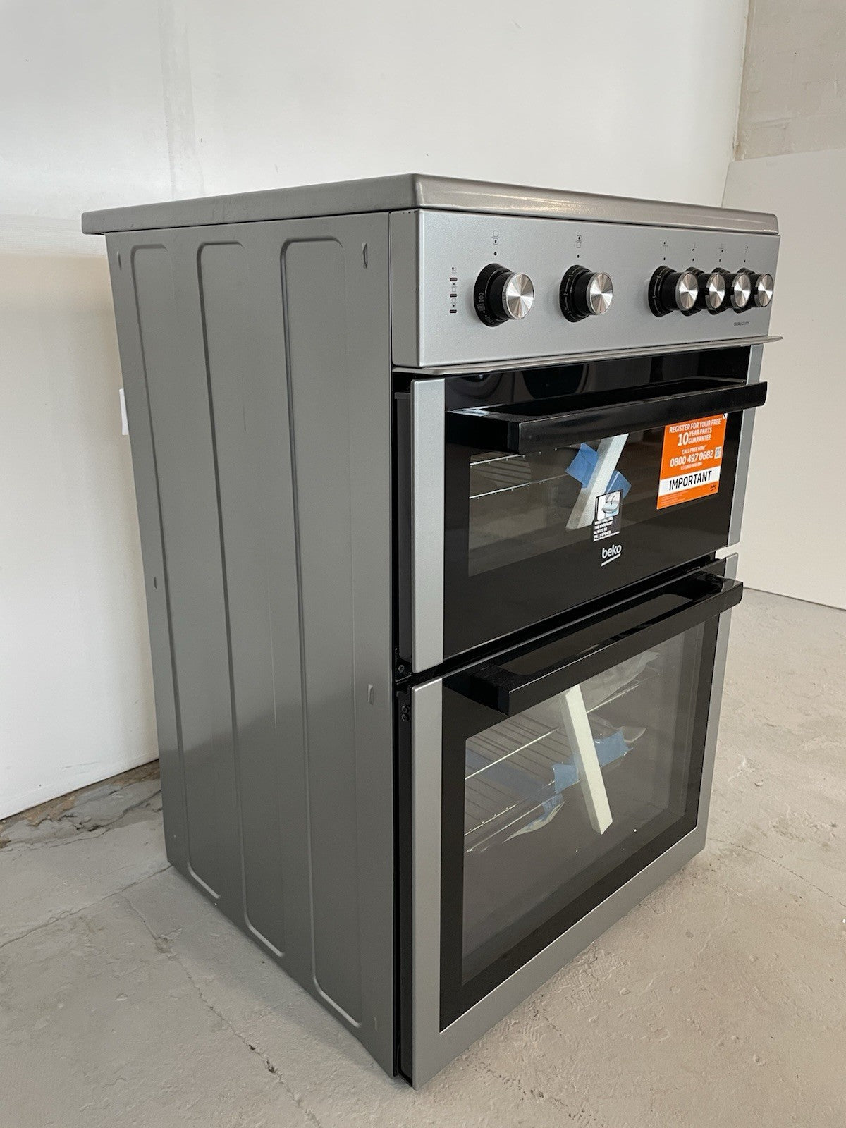 New Graded Silver Beko XTC611S 60cm Electric Ceramic Cooker RRP£499 - UK Del L73