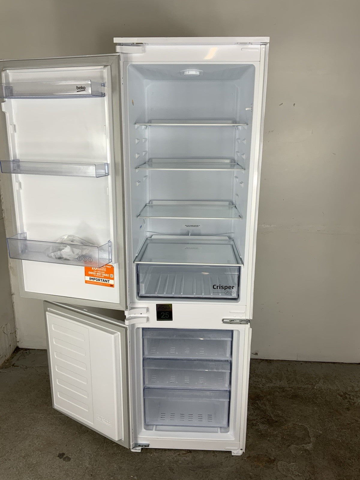 New Graded BEKO BCFD473 Integrated  70/30 Fridge Freezer RRP £549! UK Del F57