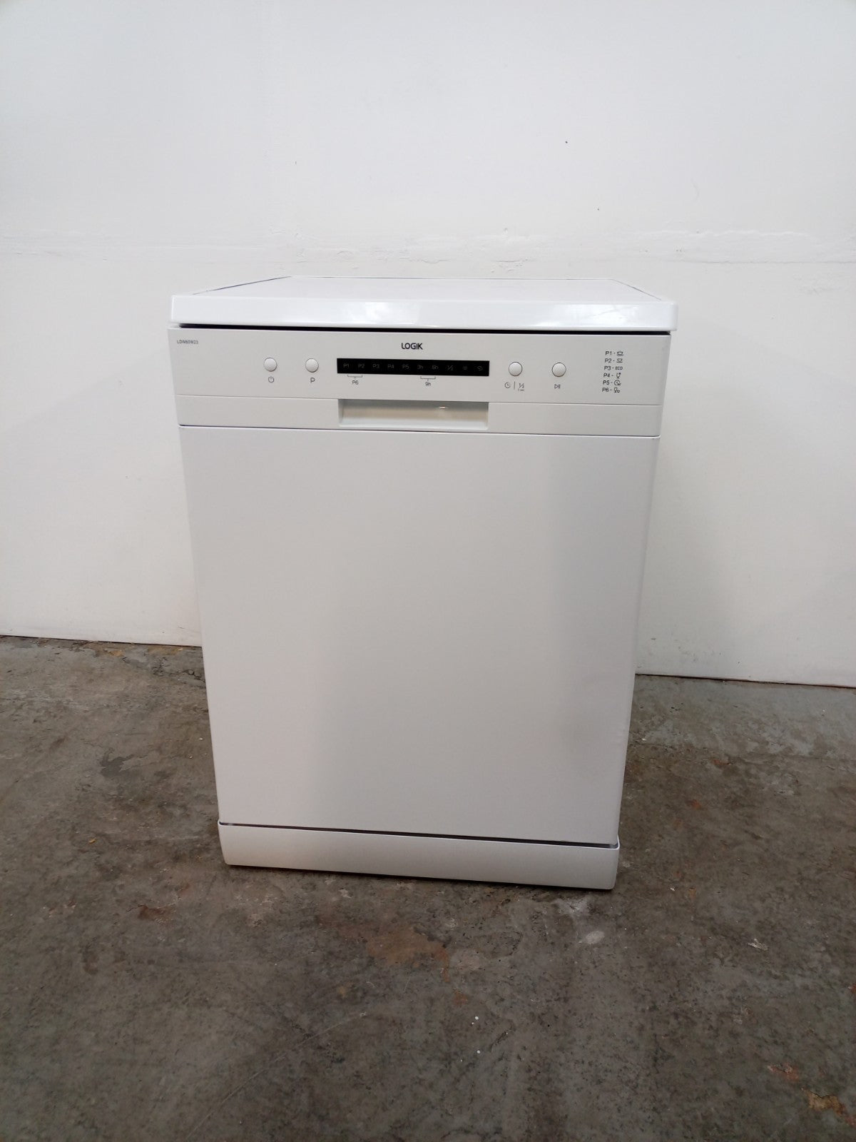 New Graded White Logik  LDW60W23 Full Size Dishwasher RRP£249 C16