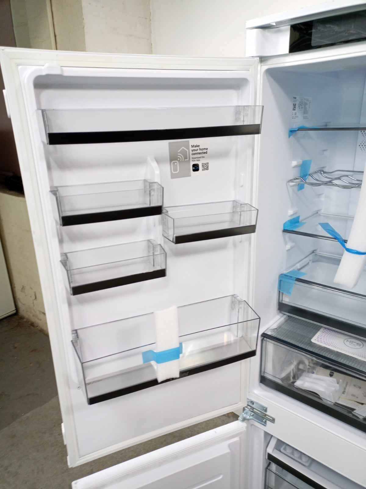 New Graded Haier HBW5518DK-1  70/30 Integrated Fridge Freezer RRP£799 Y1