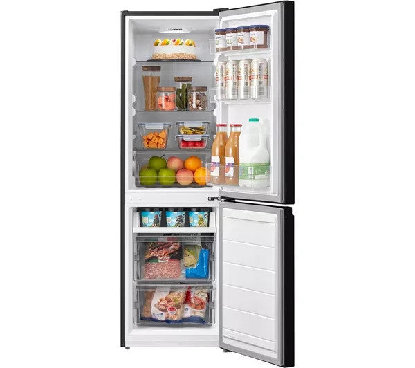 New Graded LOGIK LFC50B23 60/40 Fridge Freezer - Black RRP £299 M2