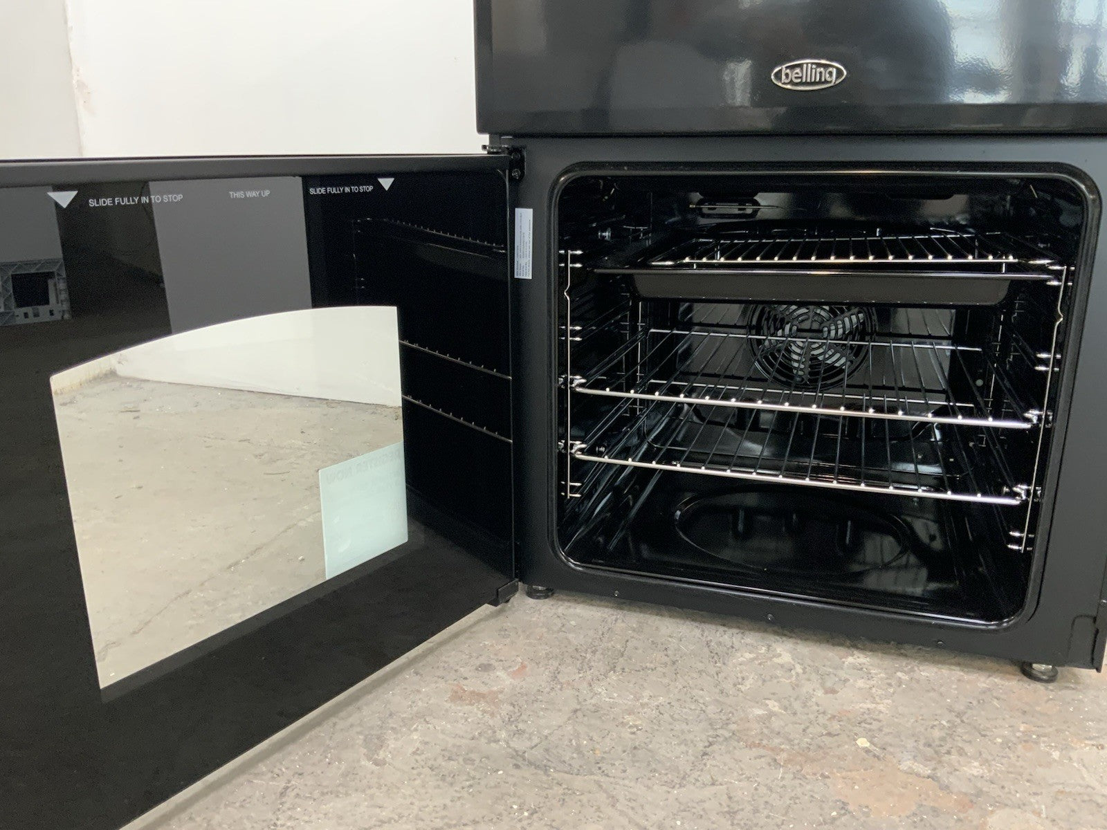 New Graded Belling BEL MRA Farmhouse 60Ei Induction Hob Cooker blackRRP£949 K90