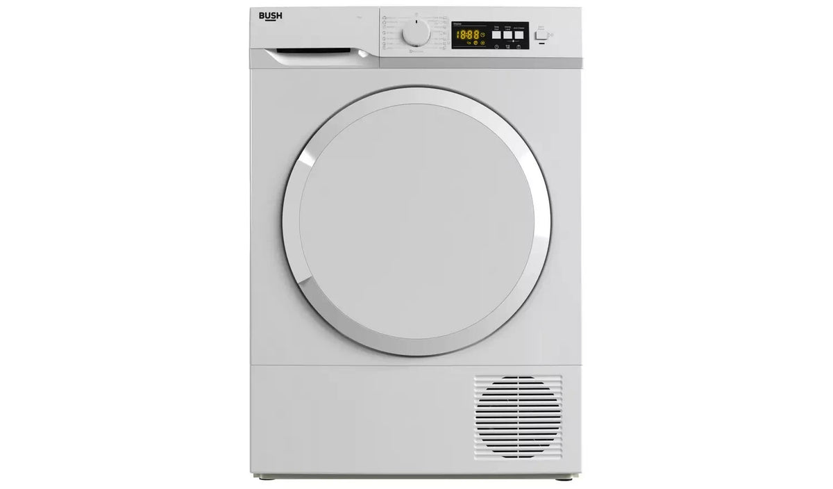 New Graded BUSH TDT18HP 8kg Heat Pump Tumble Dryer White F17