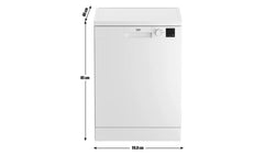 New Graded White  Beko DVN04X20W Full Size Dishwasher RRP£349- H1