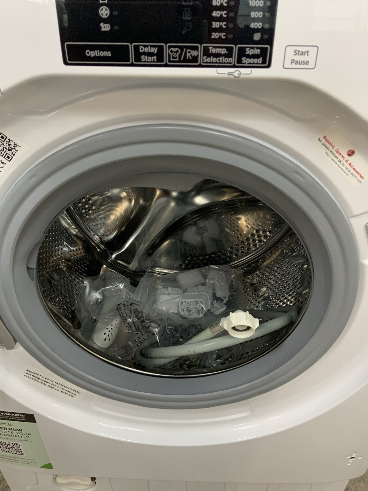 New Graded Hoover HBWS 49D1ACE 9KG Integrated Washing Machine  RRP £539 K10