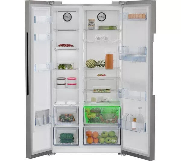New Stainless Steel Beko ASD2542VX American Fridge Freezer RRP£899 F14