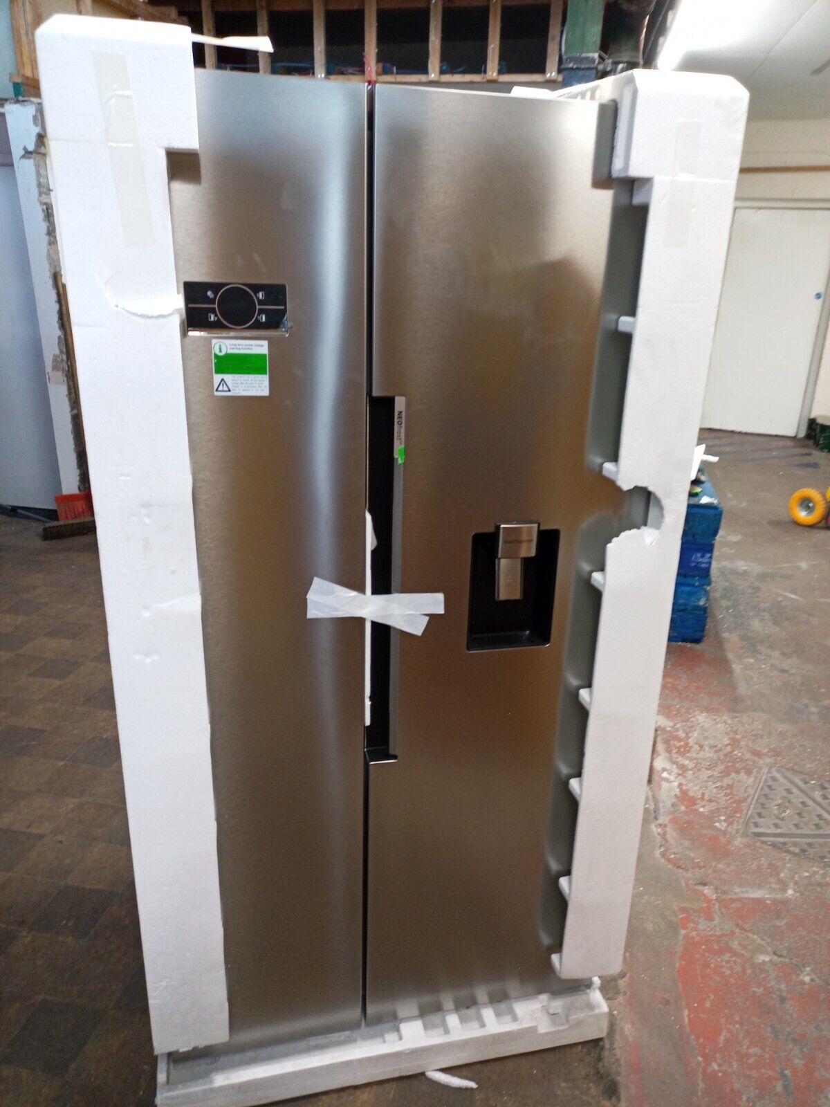 New Stainless Steel Beko ASD2542VX American Fridge Freezer RRP£899 F14