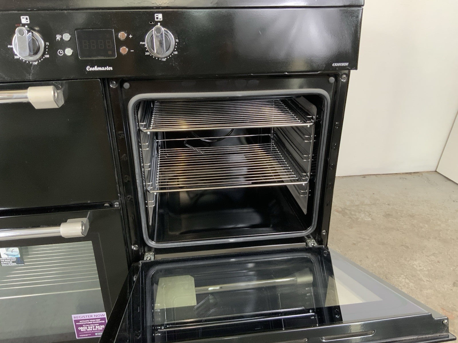 New Graded Black Leisure Cookmaster CK100D210K Range Cooker 100cm RRP £1598 F76