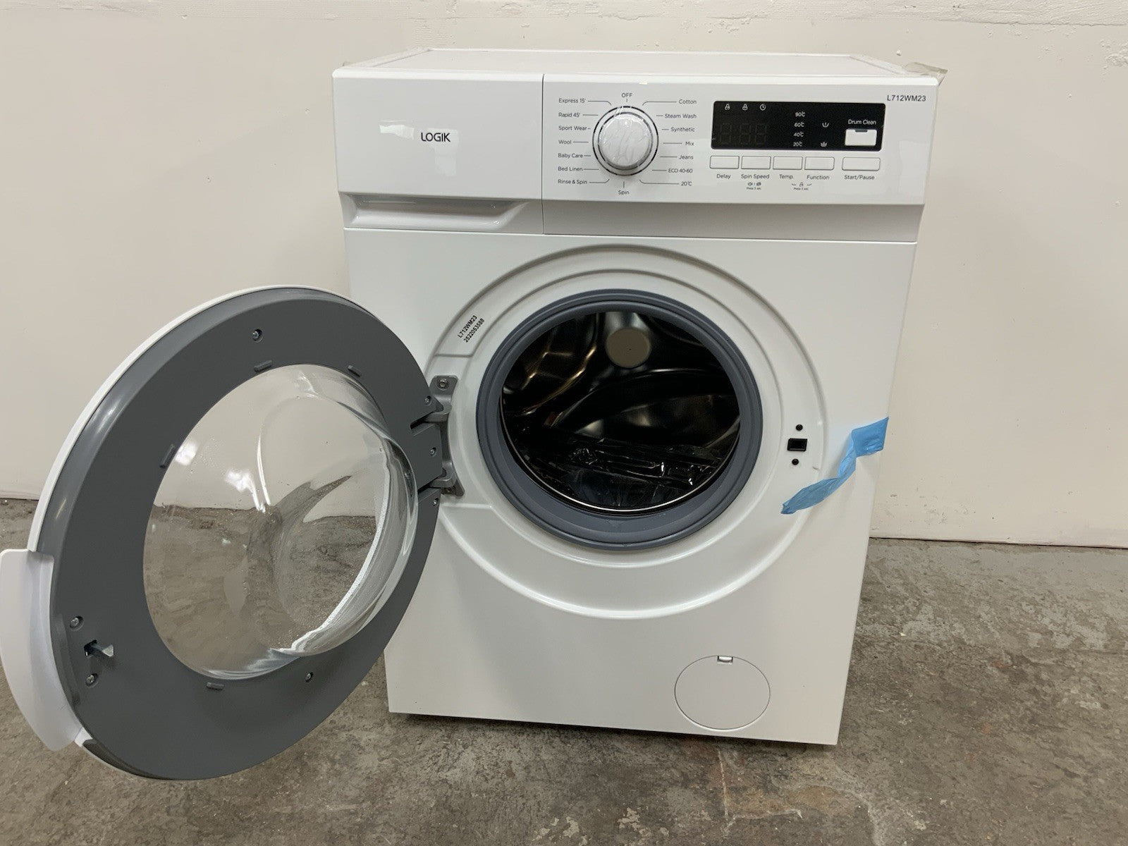 New Graded LOGIK L712WM23 7 kg 1200 Spin Washing Machine - White RRP£239 R53