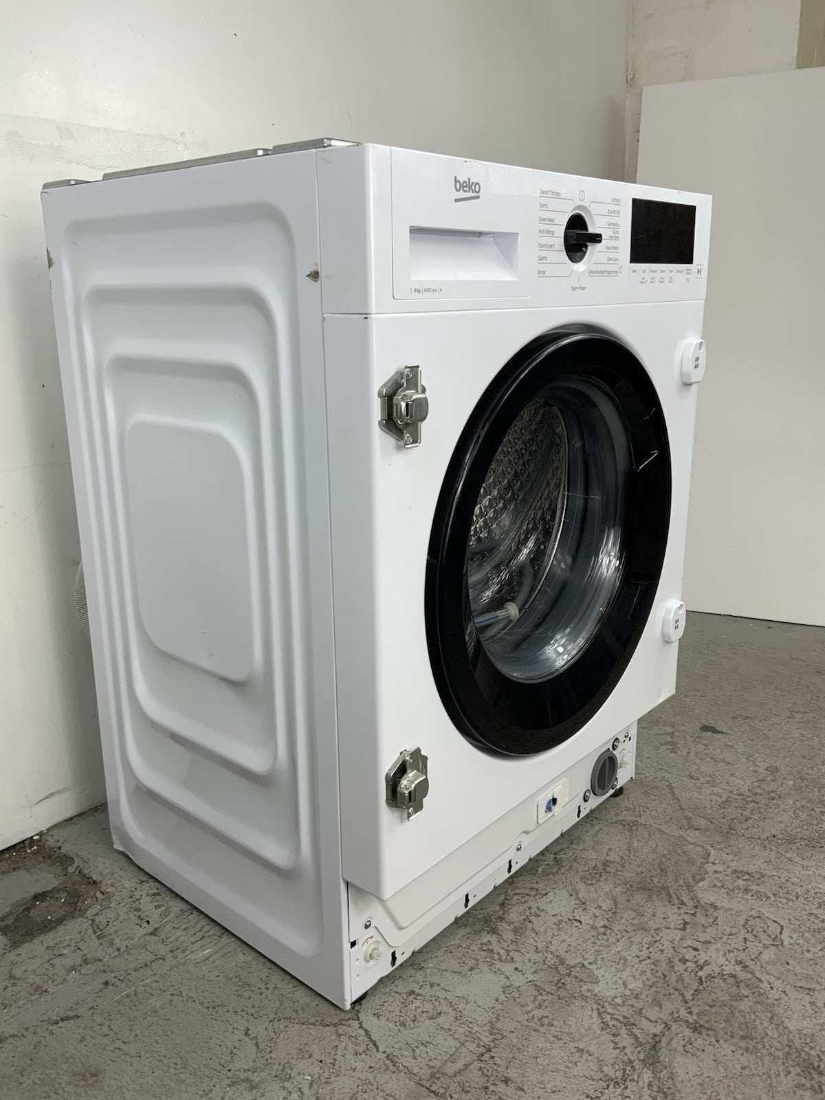 New Graded Beko WTIK84122F Integrated 8kg 1400 Spin Washing Machine rrp£429 Y61