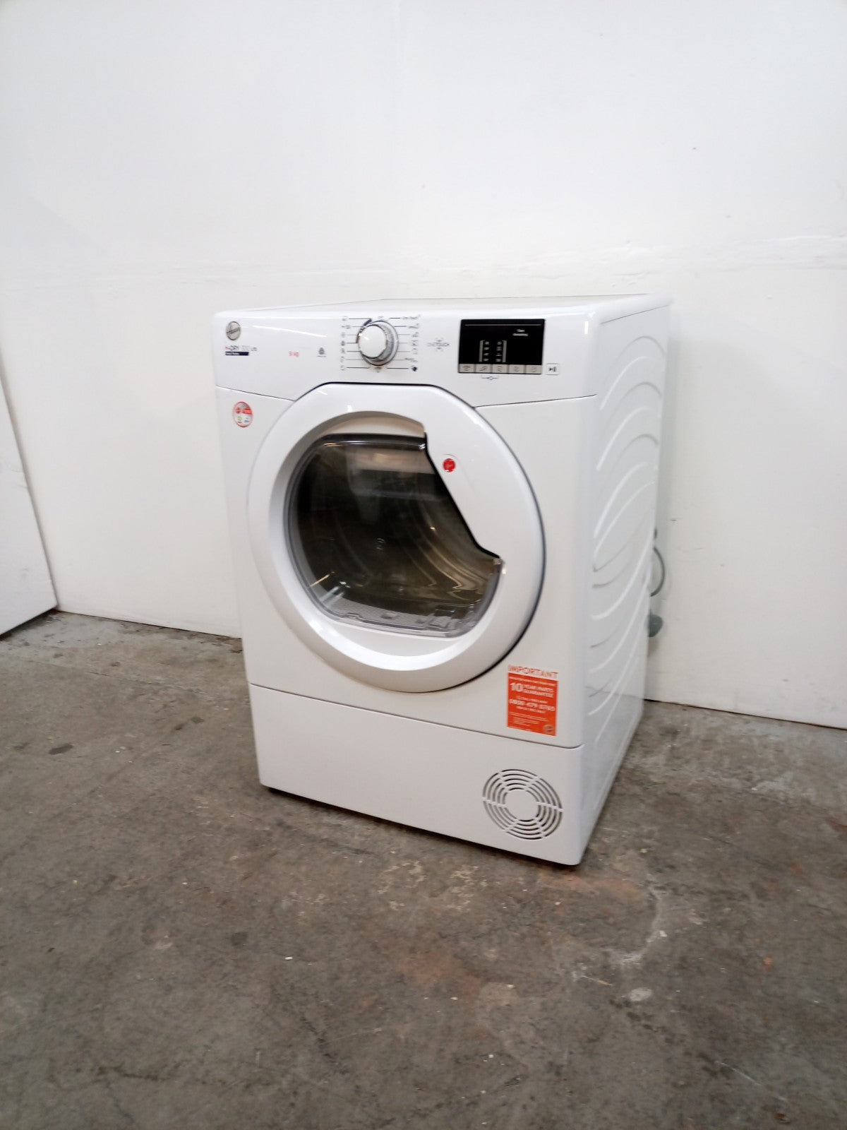 New Graded Hoover HLEH9A2DE-80 9kg Heat Pump  Dryer RRP £399 S76