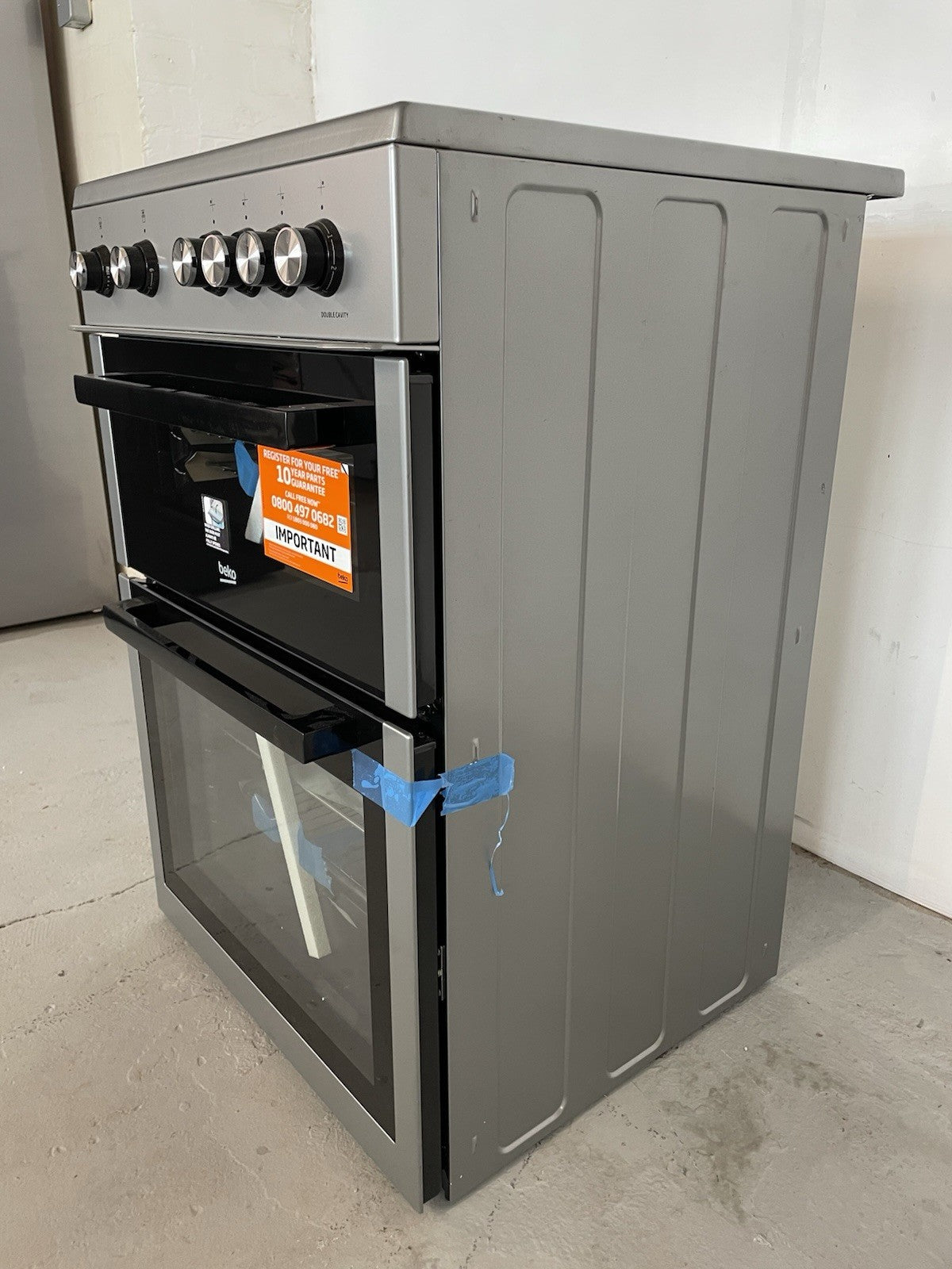 New Graded Silver Beko XTC611S 60cm Electric Ceramic Cooker RRP£499 - UK Del L73