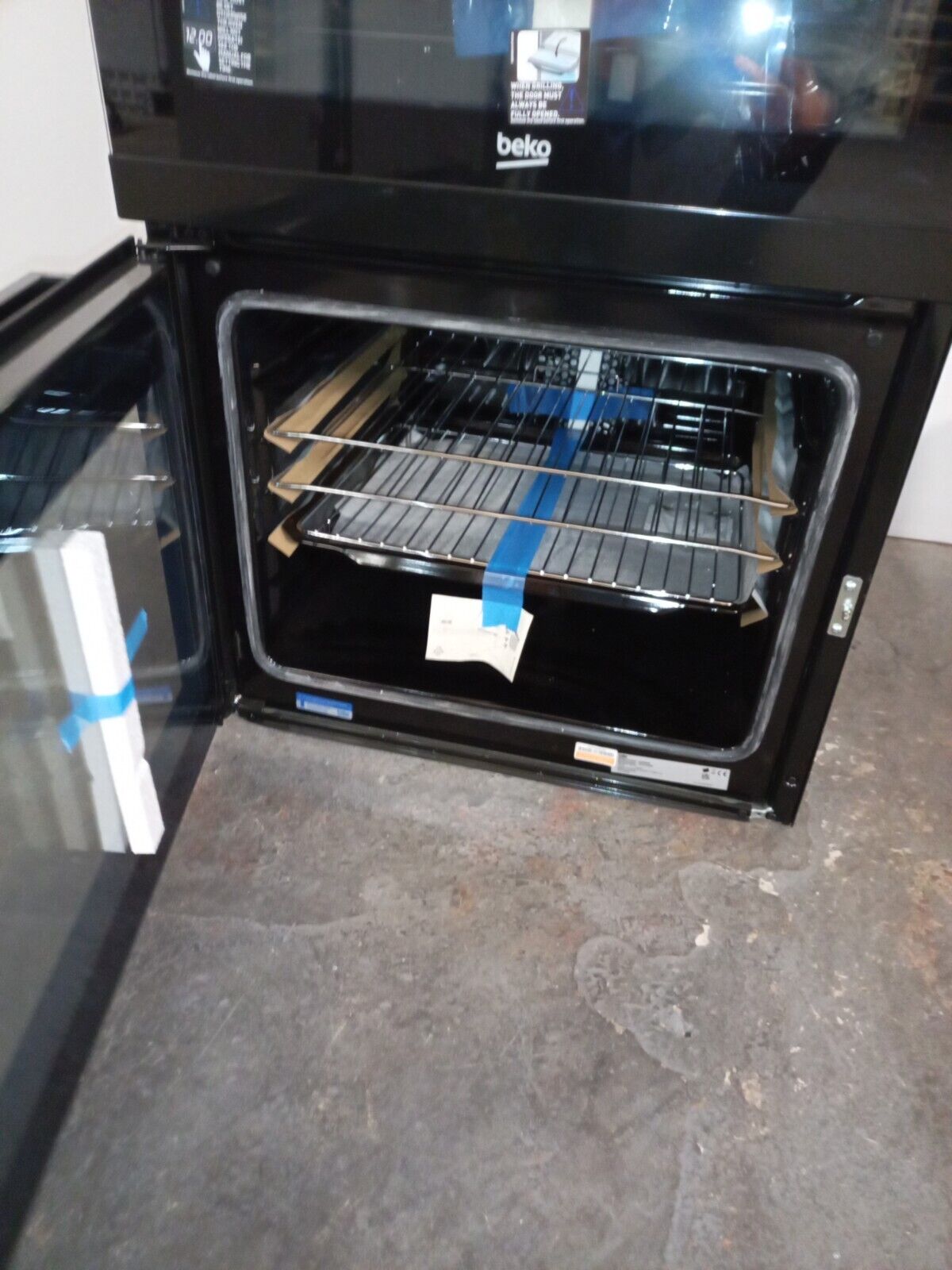 New Graded Black  Beko KDC653K 60cm Electric Double Cooker RRP£469 - UK Del S25