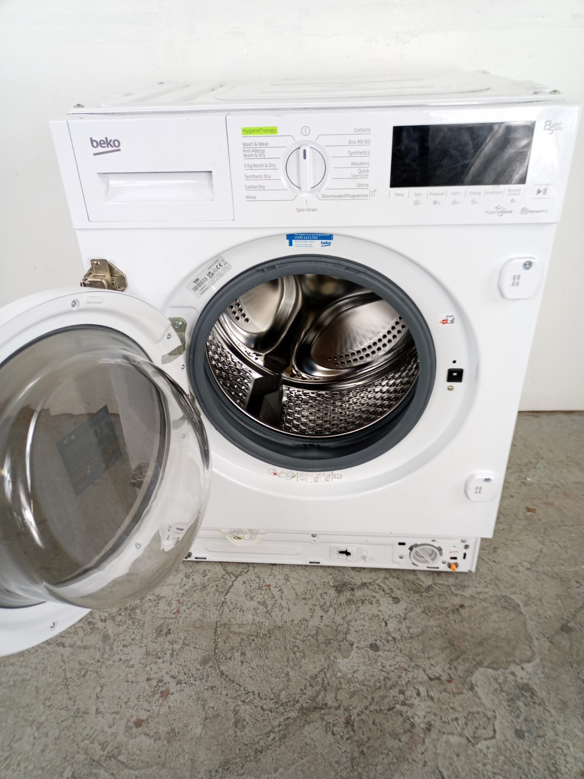New Graded Beko WDIK854421F Integrated 8Kg/5Kg 1400 Washer DryerRRP£499 E30
