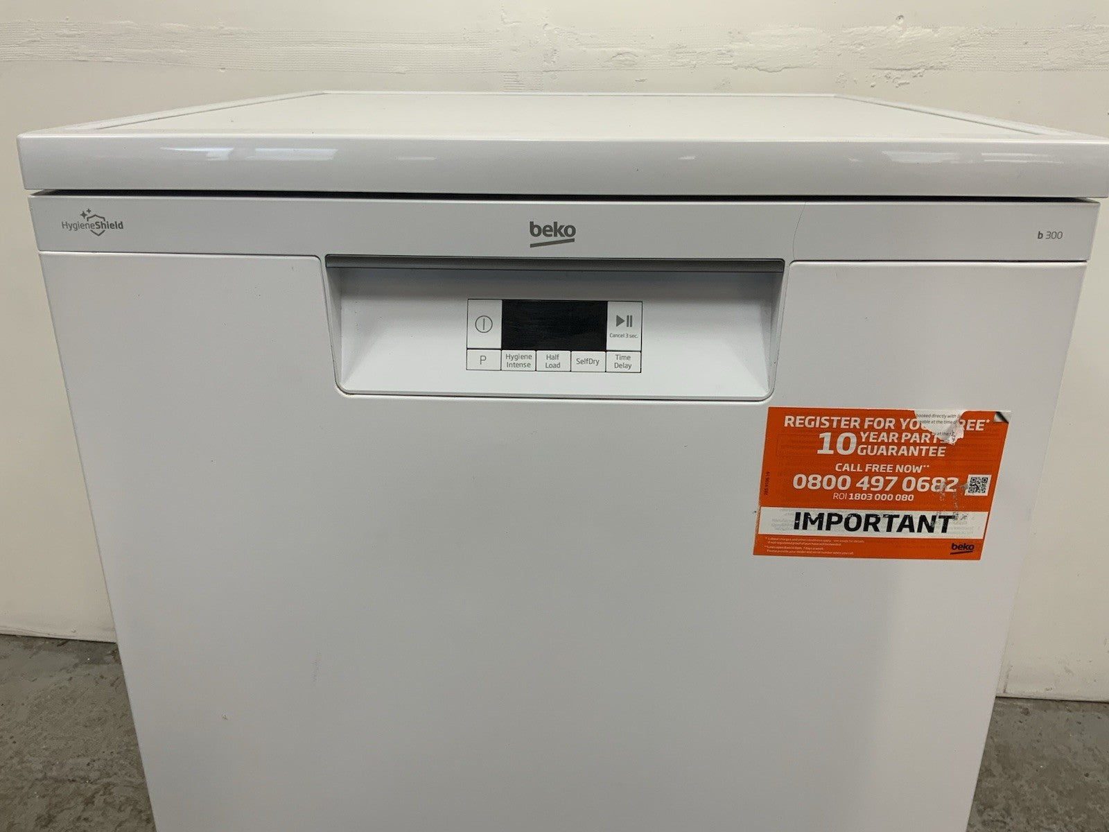 New Graded White BEKO BDFN15430W Pro HygieneIntense  Full-size Dishwasher K1