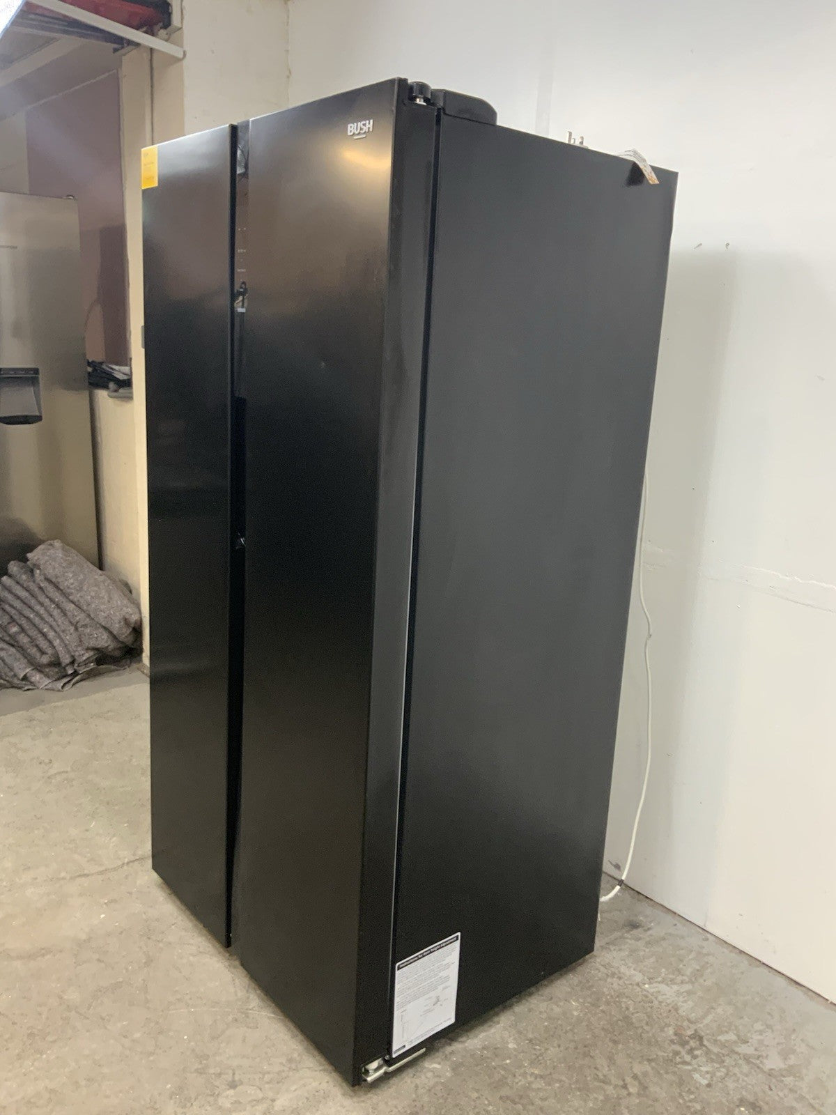New Graded Bush MESBSB23E American Fridge Freezer - Black RRP £529 K69