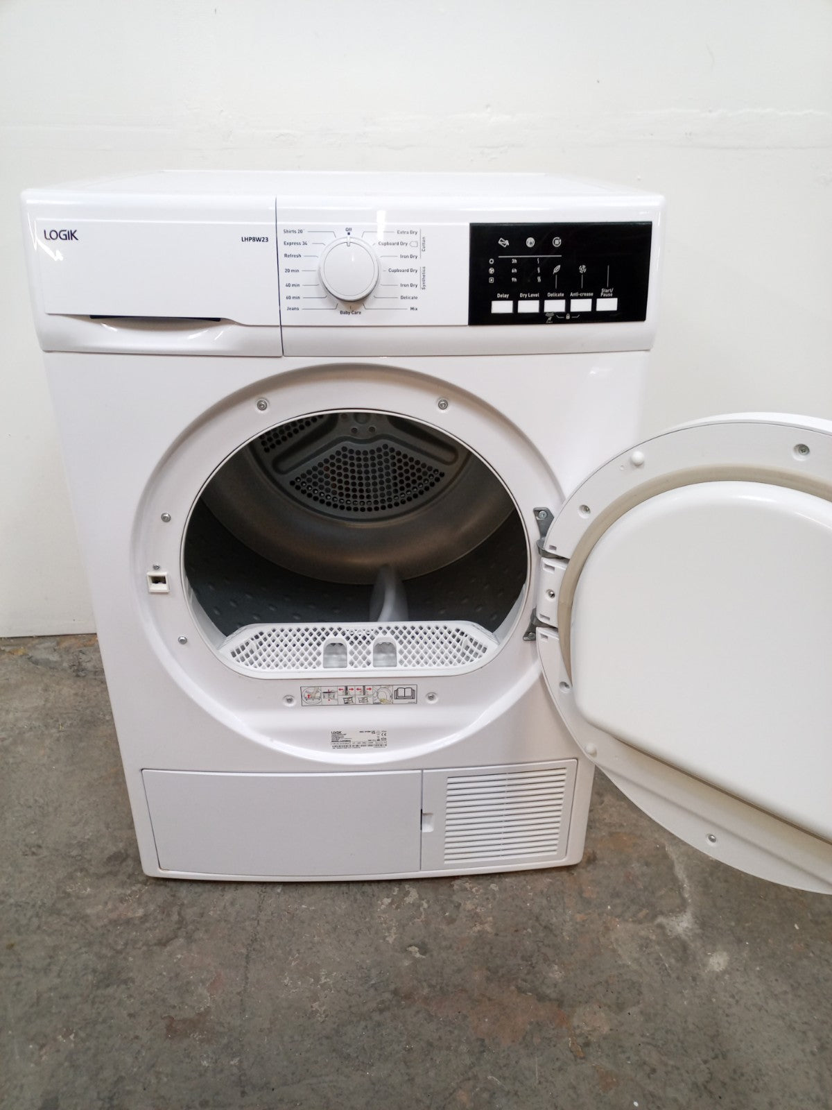 New Graded Logik LHP8W23 8kg Heat Pump Tumble Dryer RRP £329 D17