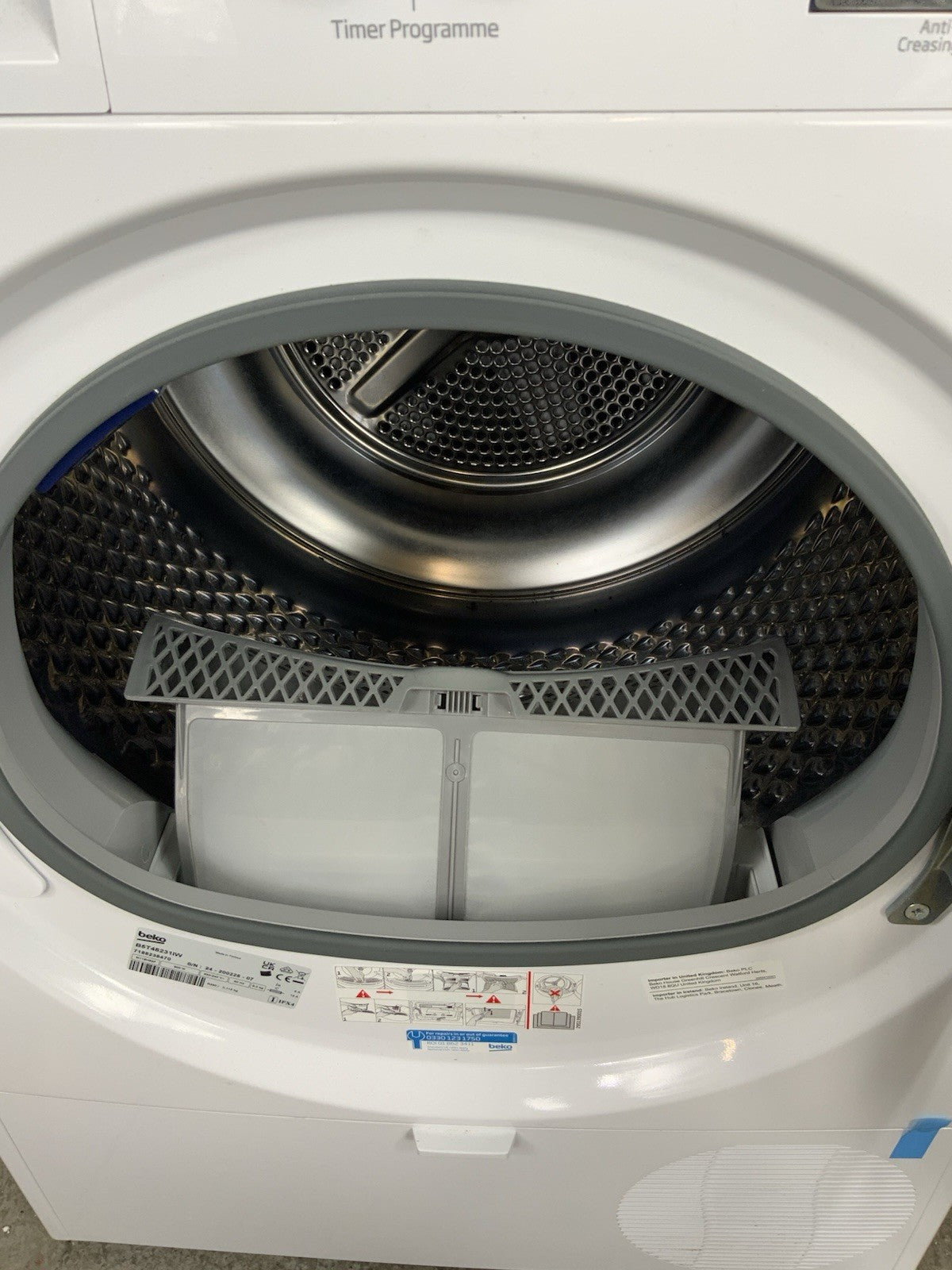 New Graded BEKO Pro Ironfinish B5T48231IW 8 kg Heat Pump Tumble Dryer -White F15