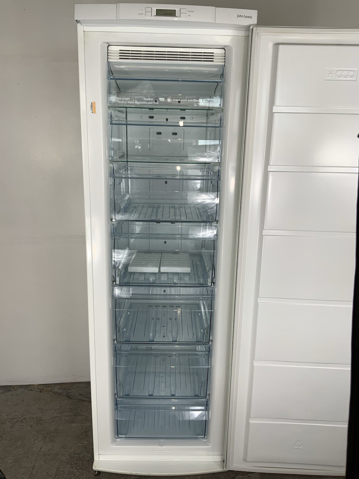 Used John Lewis JLFZW1817 Tall Freezer, A+ Energy Rating, 60cm Wide F69