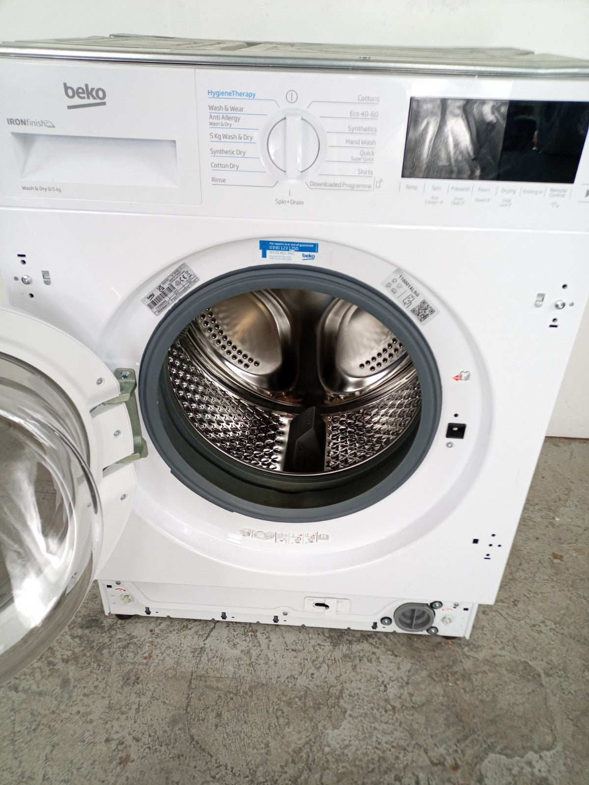 New Graded Beko WDIK854411F Integrated 8Kg/5Kg 1400 Washer DryerRRP£499 E63