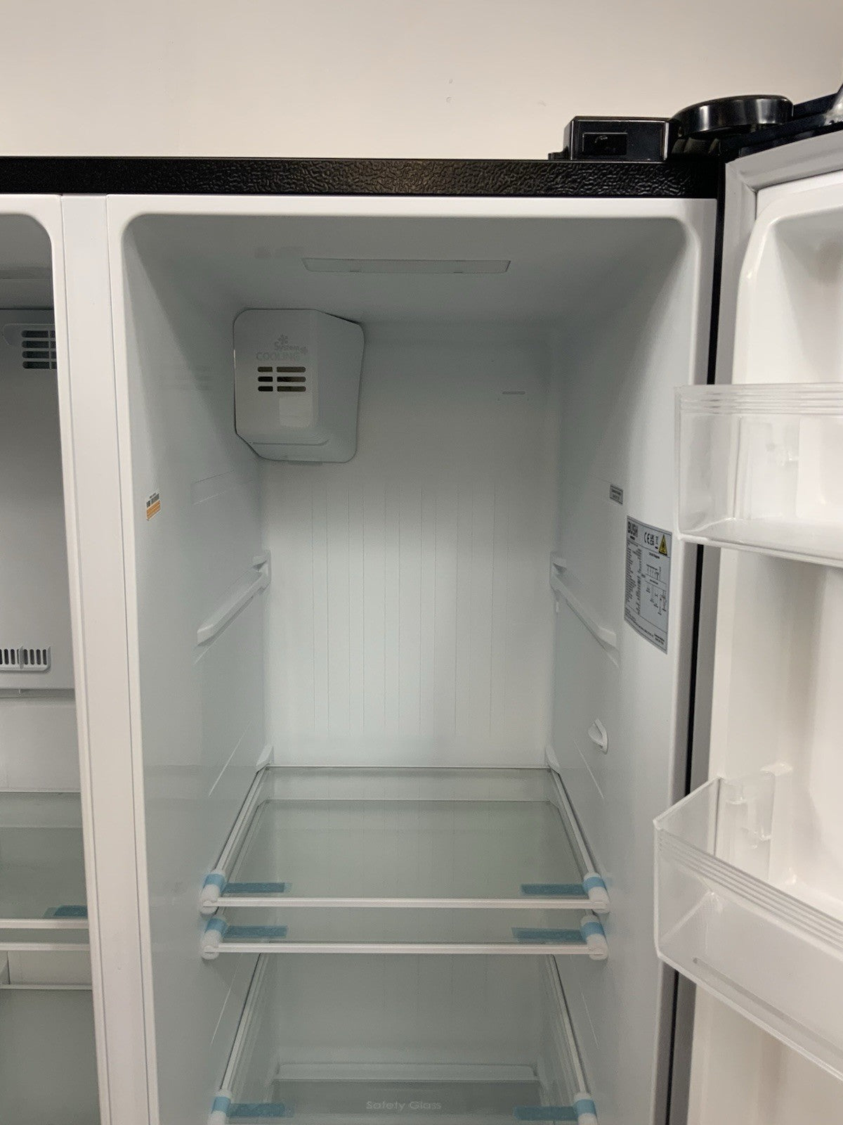 New Graded Bush MESBSB23E American Fridge Freezer - Black RRP £529 K69