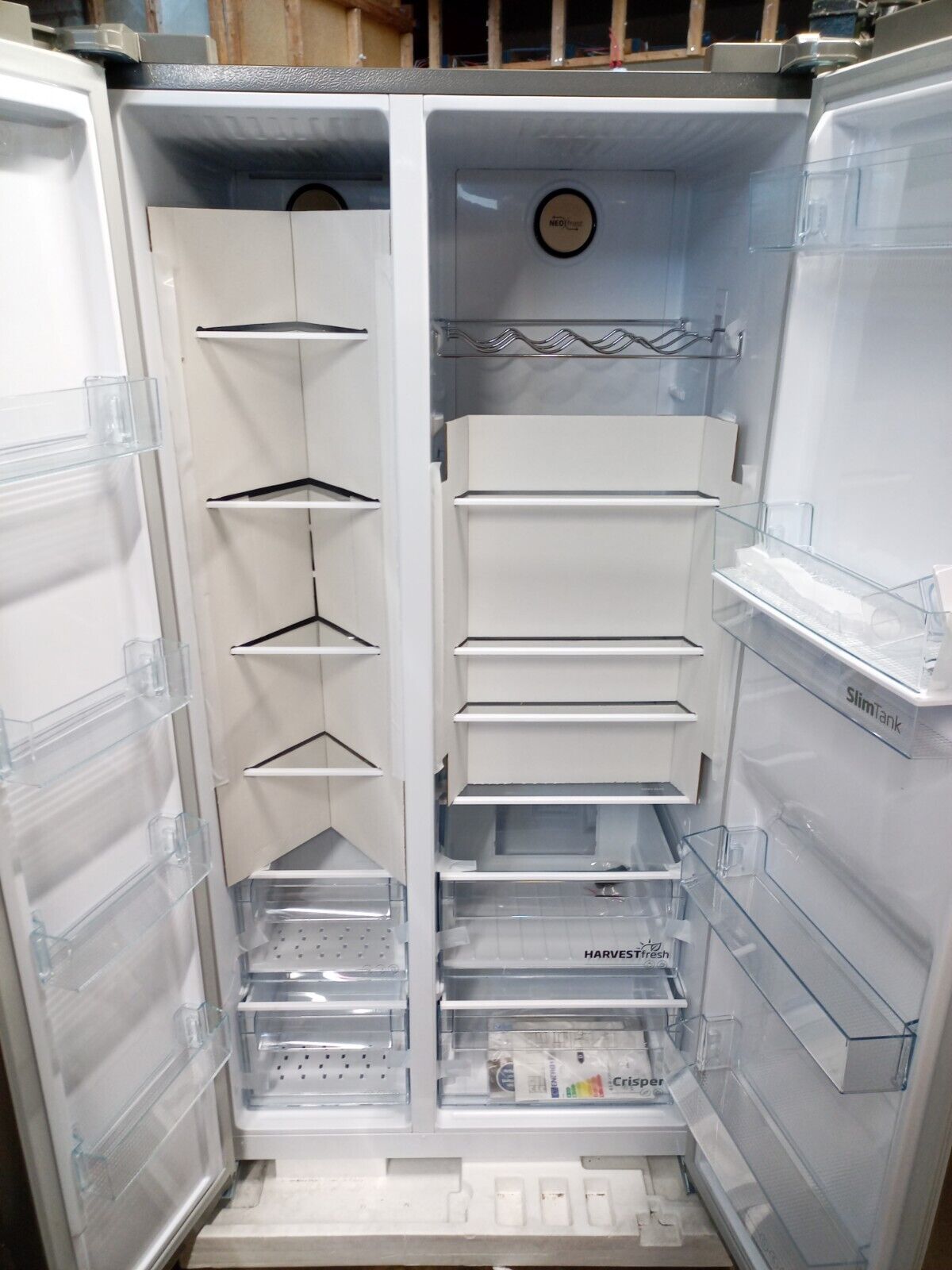 New Stainless Steel Beko ASD2542VX American Fridge Freezer RRP£899 F14