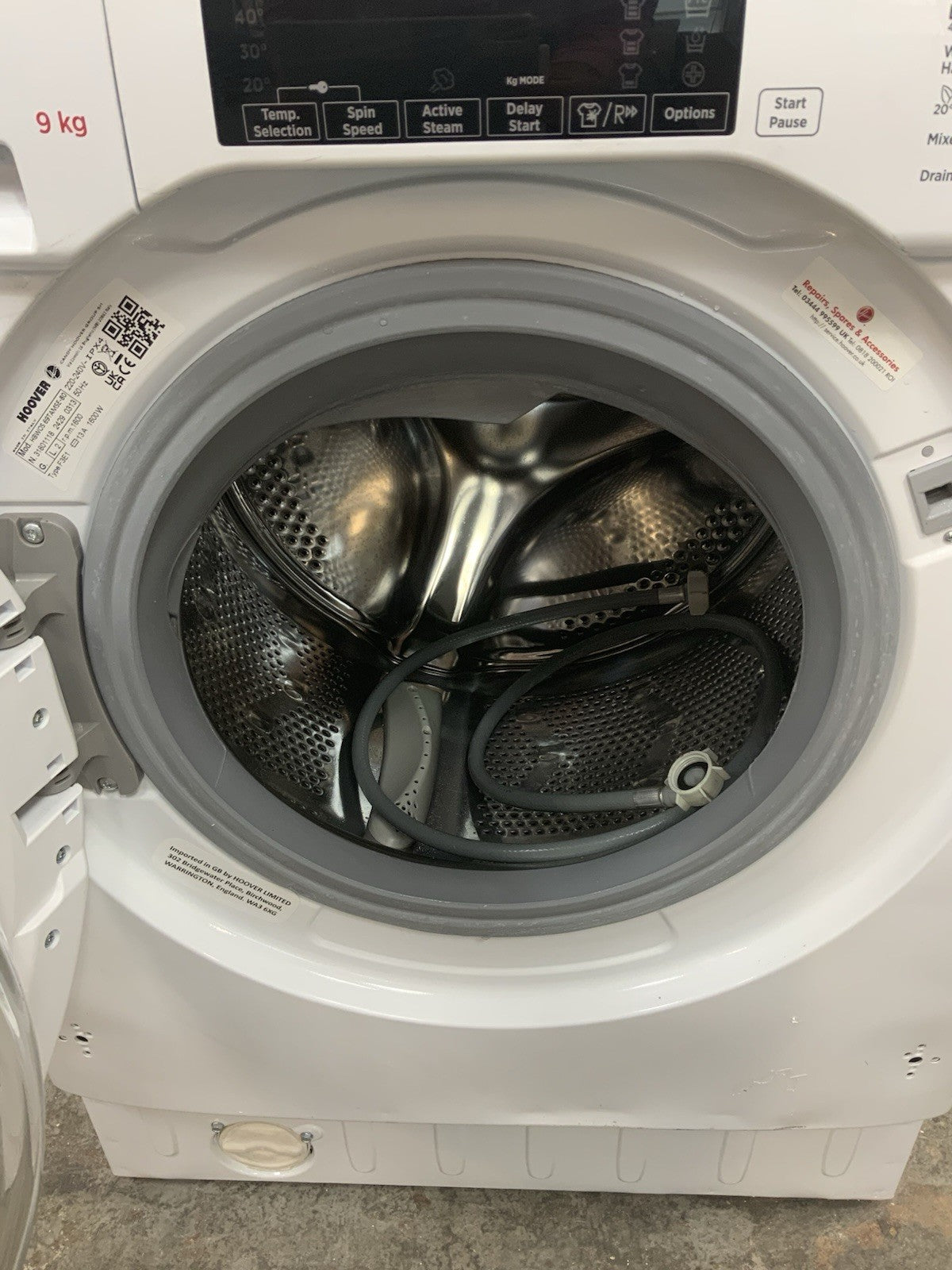 New Graded Hoover HBWOS 69TAMSE 9KG Integrated Washing Machine  RRP £569 K20