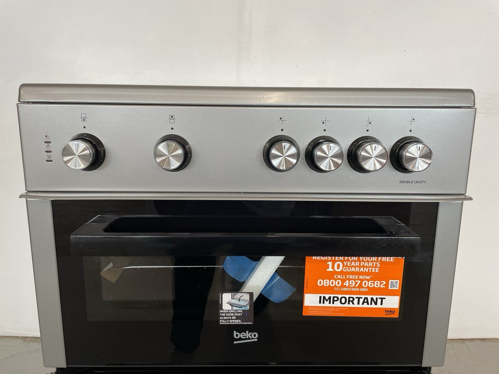 New Graded Silver Beko XTC611S 60cm Electric Ceramic Cooker RRP£499 - UK Del L73