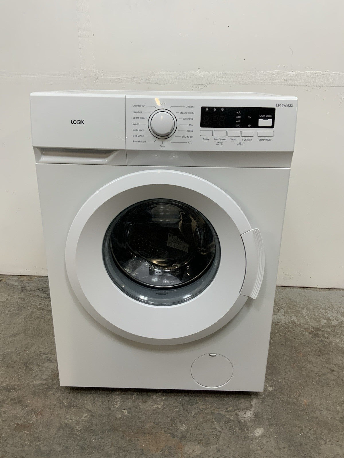 New Graded Logik L914WM23 9kg Washing Machine 1400 Spin RRP£299 R54