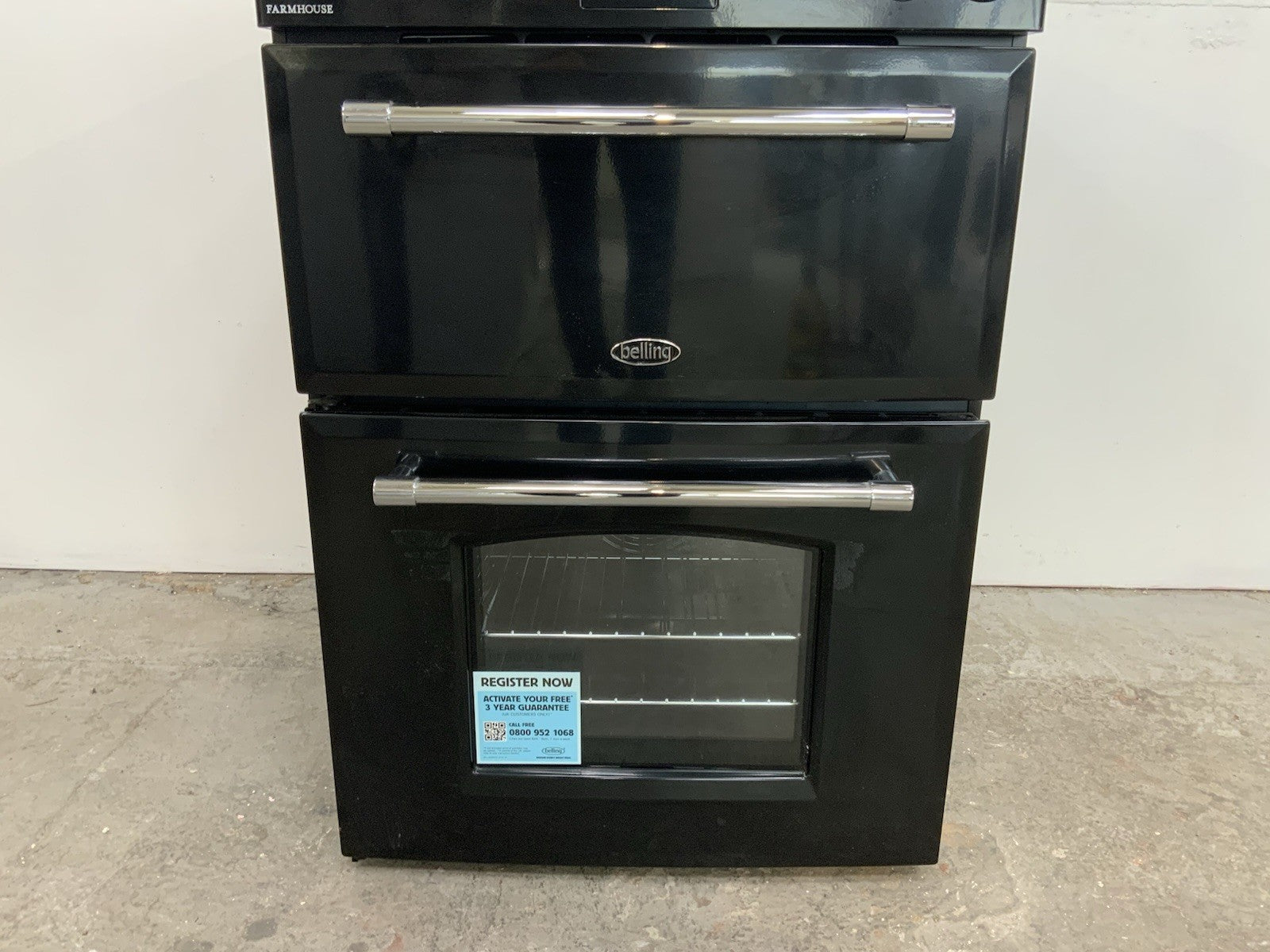 New Graded Belling BEL MRA Farmhouse 60Ei Induction Hob Cooker blackRRP£949 K90