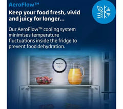 New Graded Black Steel Grundig GLNEP5686VPZ   Larder FrIdge RRP £549! -X8